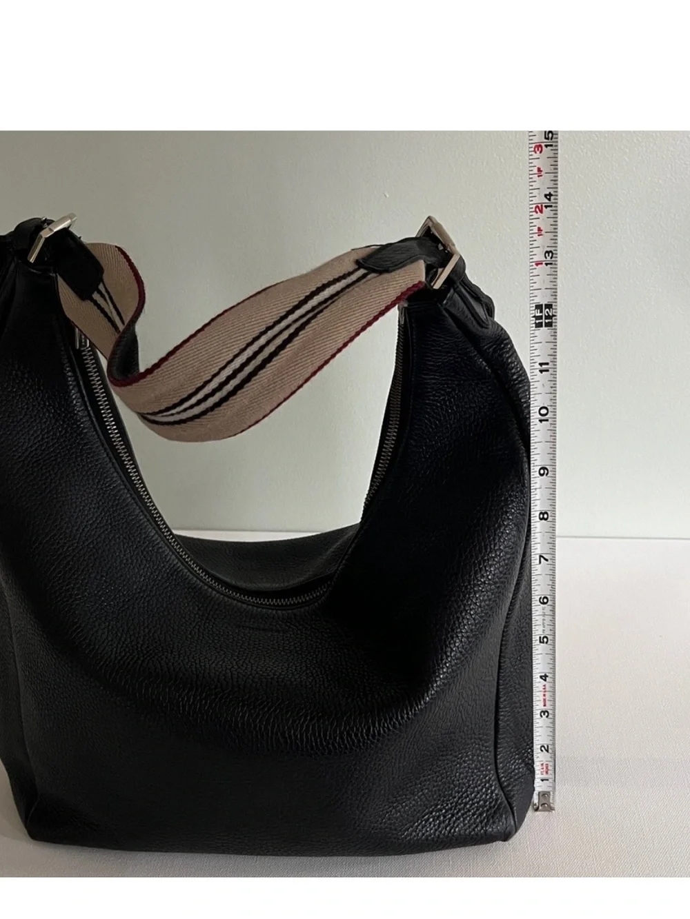 Black Pebbled Hobo Bag
